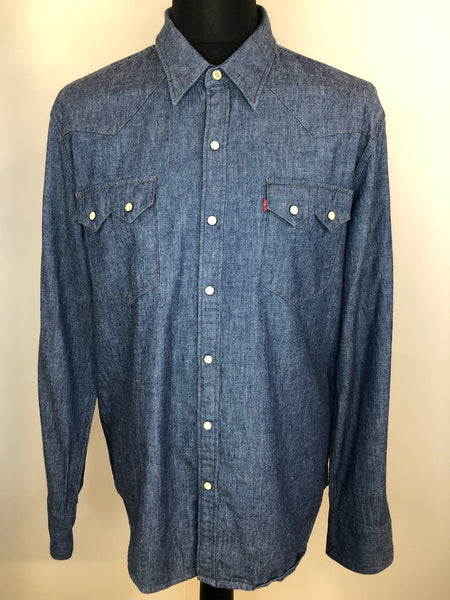 Levi's red hotsell denim shirt