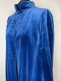 womens  vintage  velvet  S  one size  long cape  gothic  goth  cloak  cape  blue  8  70s  6  1970s  12  10