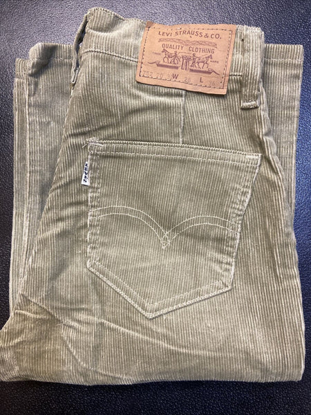 Rare 1970s Deadstock Levis Big E White Tab Corduroy Flares in